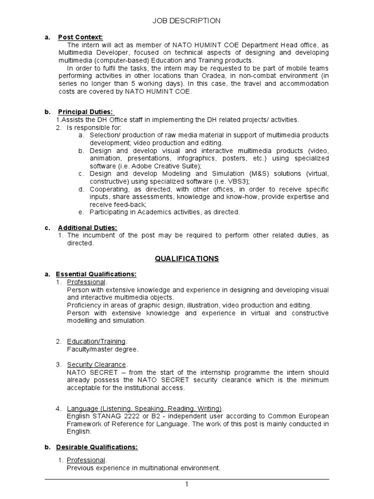 JD DH Intern | PDF | Multimedia | Simulation