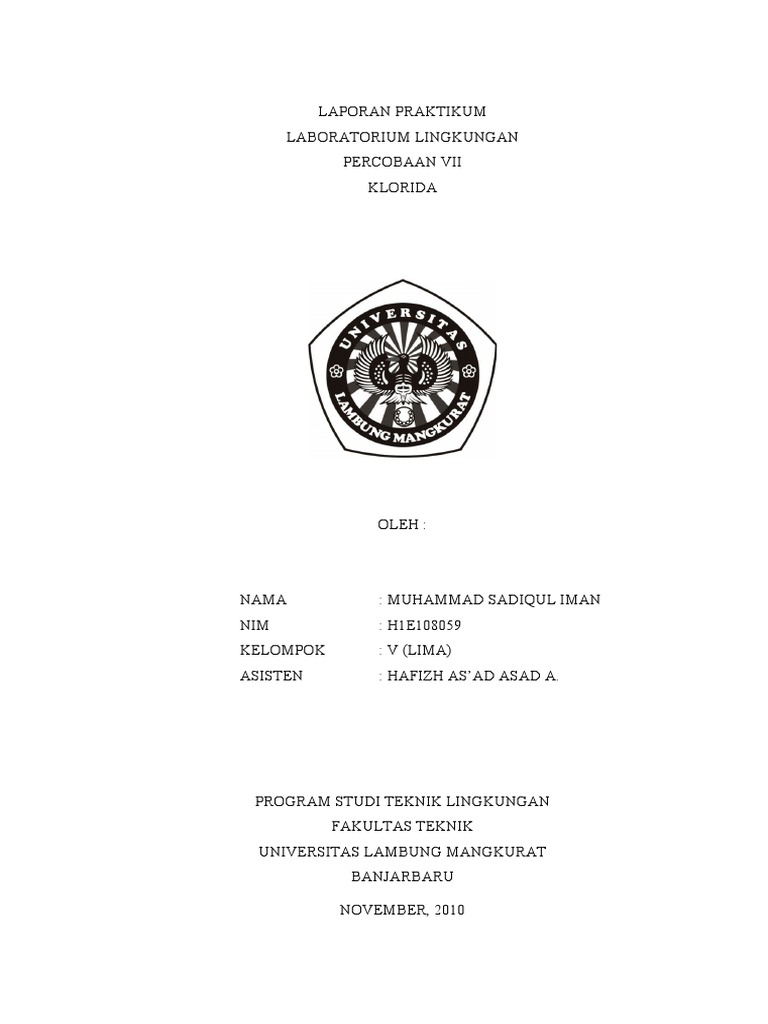 Lap.praktikum 7 Klorida