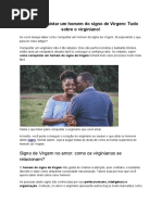 Como Conquistar Um Homem Do Signo de Virgem - Tudo Sobre o Virginiano