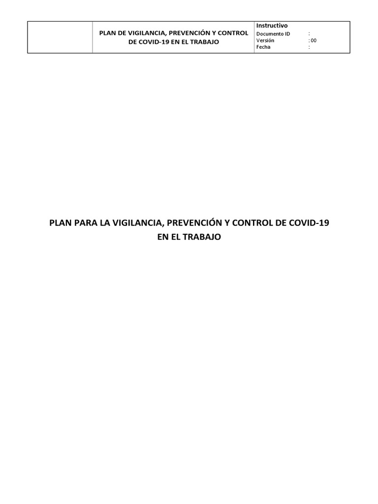 Plan de Prevención COVID-19 Laboral | PDF | Lavado de manos | Ciencias ...