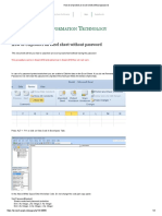 How to Unprotect an excel sheet without password