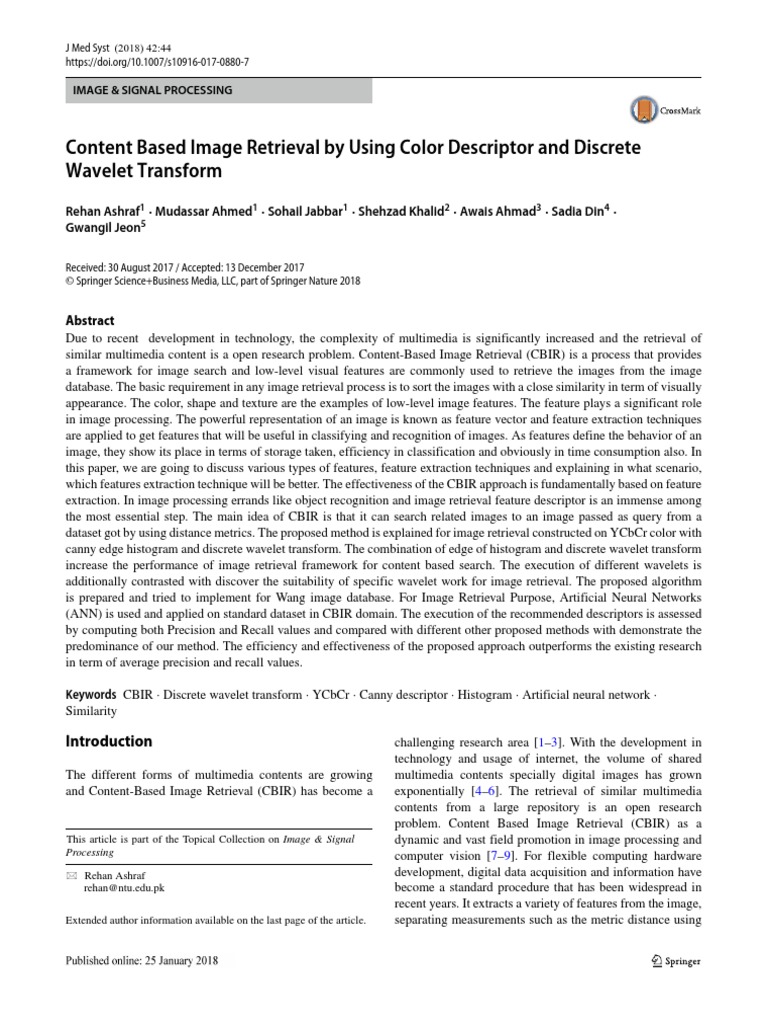 Content Based Image Retrieval by Using Color Descriptor and Discrete ...