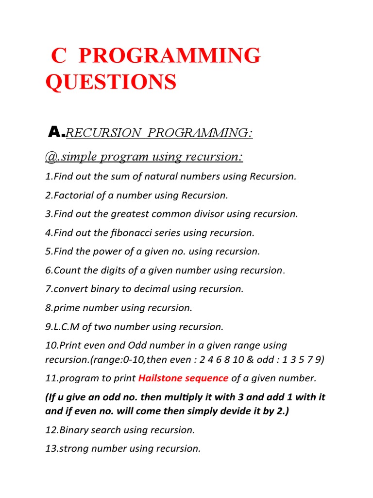 C Programming Questions | PDF | Matrix (Mathematics) | Numbers