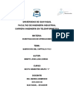 Ejercicios de Investigación de Operaciones del Capítulo 18.3