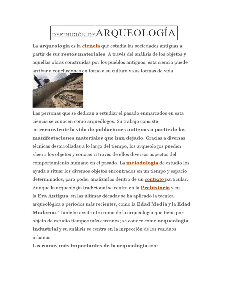 Arqueologia Pdf Arqueologia Sociedad