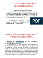 De La Investigación de Accidentes e Incidentes Peligrosos