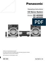 CD Stereo System SC-AKX600 SC-AKX400: Operating Instructions