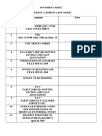 Document Index - Anthony j. Martin Case No. 643135