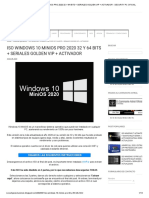Iso Windows 10 Minios Pro 2020 32 y 64 Bits + Seriales Golden Vip + Activador - Security PC Oficial