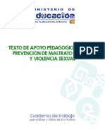 CARTILLA DE 6 A 9 AÑOS - TEXTO DE APOYO PEDAGÓGICO PARA LA PREVENCIÓN DE MALTRATO INFANTIL Y VIOLENCIA SEXUAL PDF