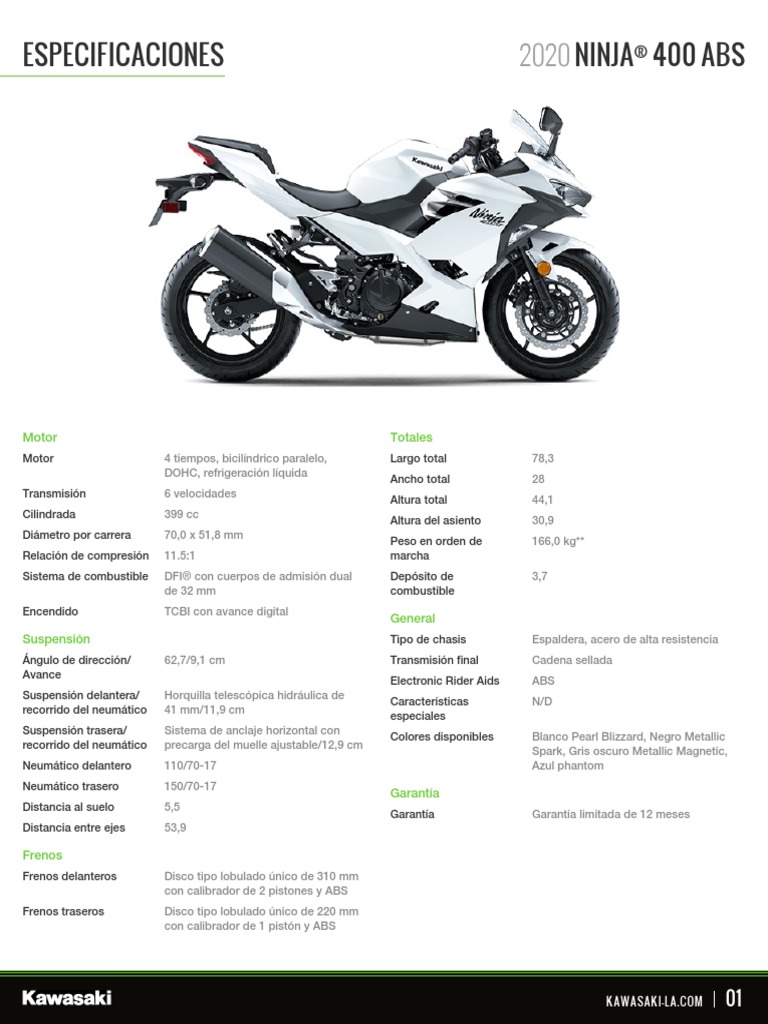 Kawasaki Ninja 400 ABS 2020 | PDF | Estilos de carrocería