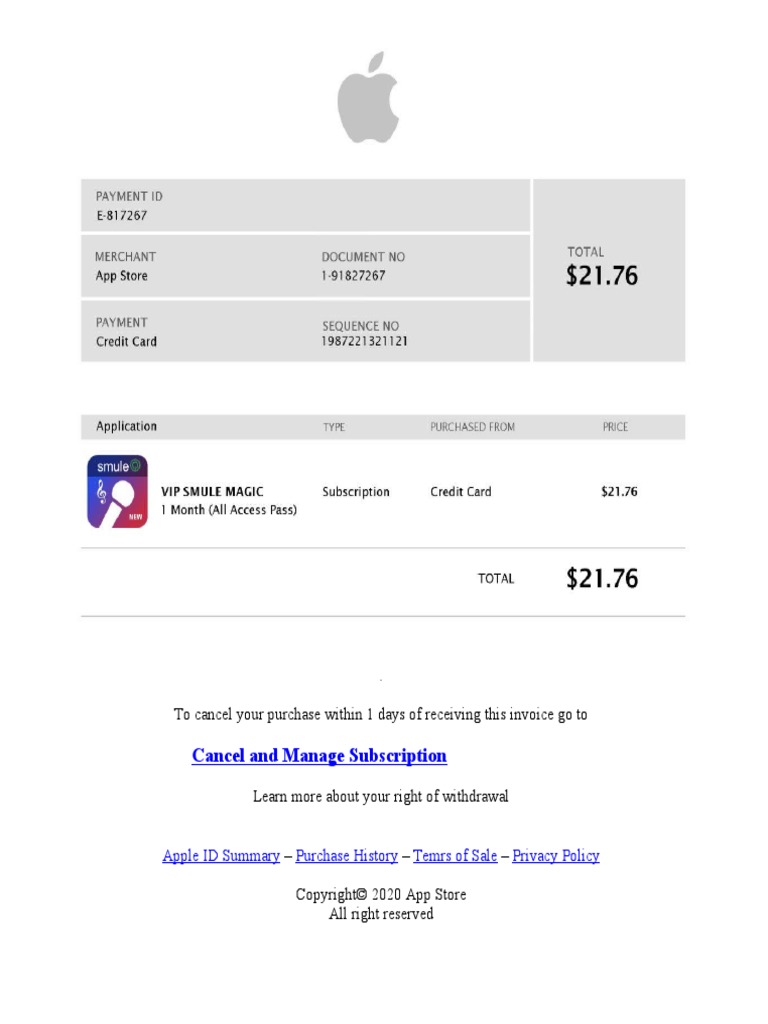 Cancel and Manage Subscription: - To Cancel Your Purchase Within 1 Days ...