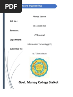 Govt. Murray College Sialkot: Software Engineering