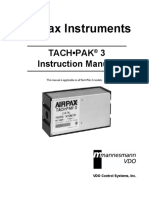 Airpax Instruments: Tach - Pak 3 Instruction Manual