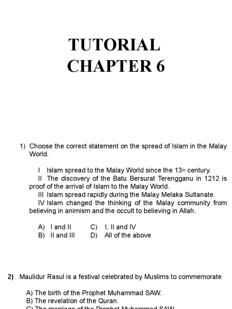 Chapter 6 Tutorial September 2018 Prophets And Messengers In Islam Abrahamic Religions