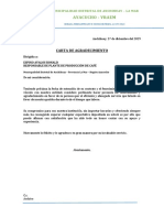 Carta de Agradecimiento