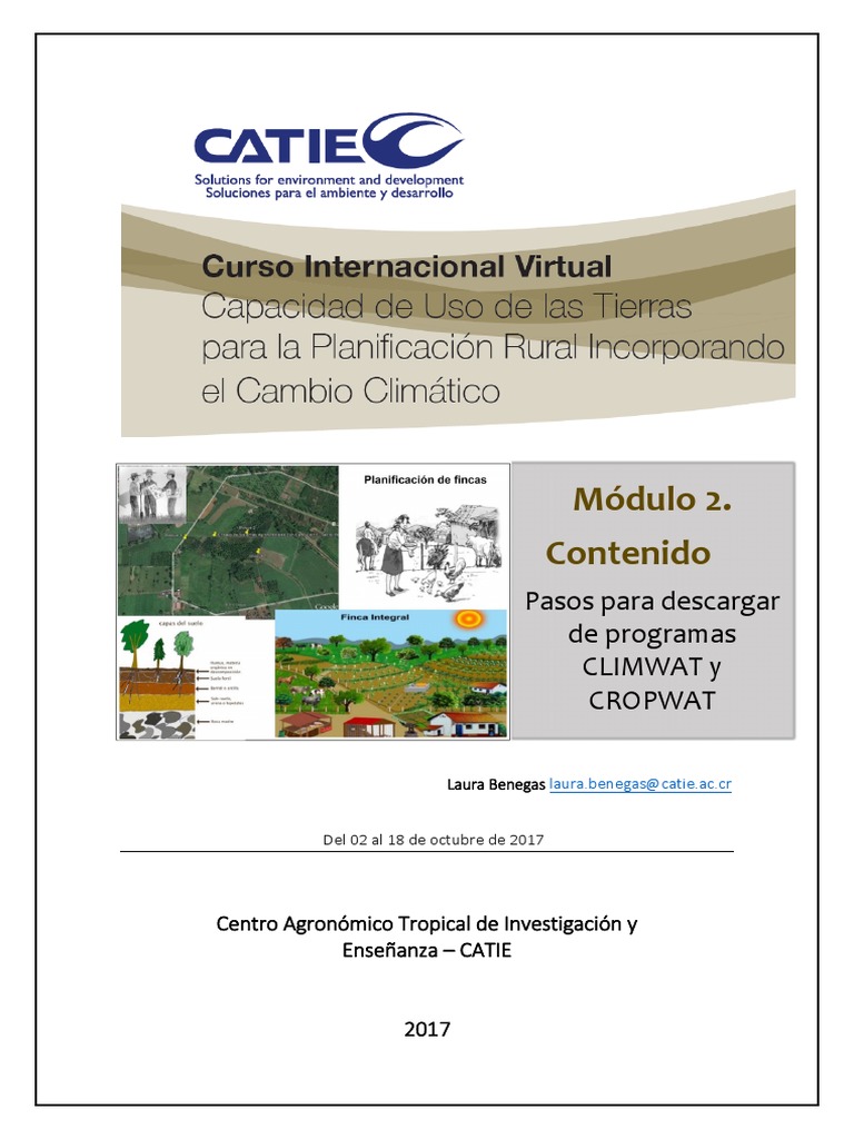 Tutorial Descargar Programas CLIMWAT CROPWAT PDF | PDF