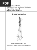 Original Instruction: Operation Manual Spare Parts Catalogue