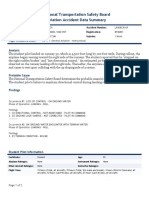 National Transportation Safety Board Aviation Accident Data Summary