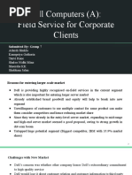 Dell Computers (A) : Field Service For Corporate Clients: Submitted By: Group 7