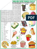 Fast Food Vocabulary Esl Word Search Puzzle Worksheet For Kids-Páginas-1