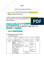 Tarea 5 - Variables y Operacionalización de Las Variables