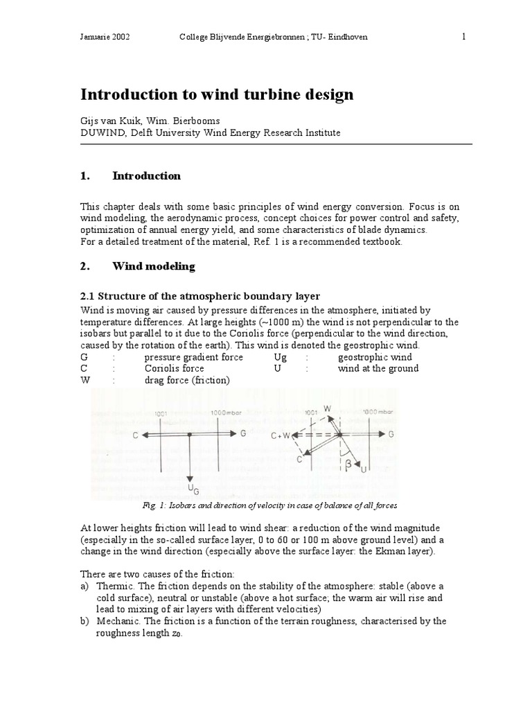 Introduction to Wind Turbine Design | PDF | Airfoil | Wound