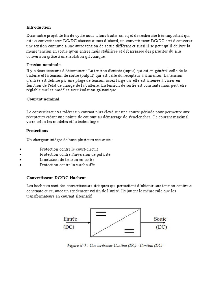 Hacheur DC/DC : Fonction et Types | PDF | Courant continu haute tension ...