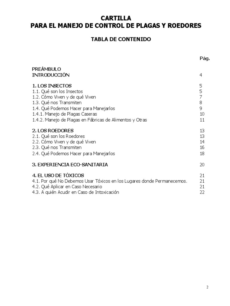 Plagas y Roedores PDF | PDF | Insectos | Pesticida