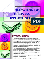 Identification of Business Opportunities