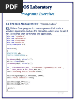 OS Lab Programs Exercises