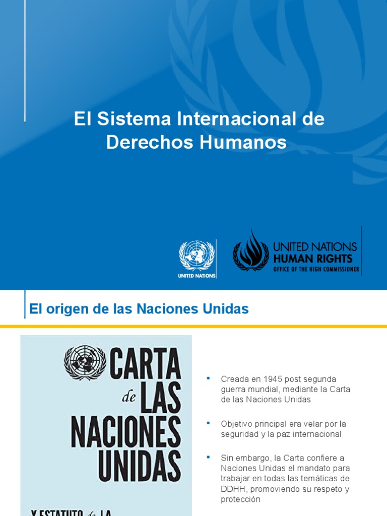 Sistema Internacional de Derechos Humanos | PDF | Naciones Unidas ...