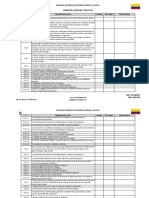 Lista de Chequeo Formación, Ejercicios y Prácticas I.P. Código PBIP