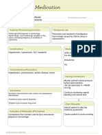 Medication: Expected Pharmacological Action Therapeutic Use