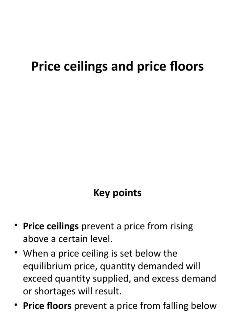Price Ceilings and Price PDF Economic Equilibrium Supply And Demand