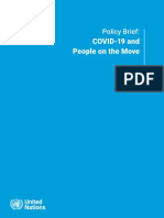COVID-19 and People On The Move: Policy Brief