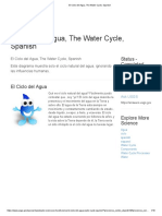 El Ciclo Del Agua, The Water Cycle, Spanish PDF