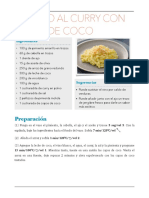 Risotto Al Curry Con Leche de Coco