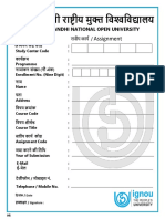 Ignou Assignment Front Page by Sabonlinehai - Ignougiri f1