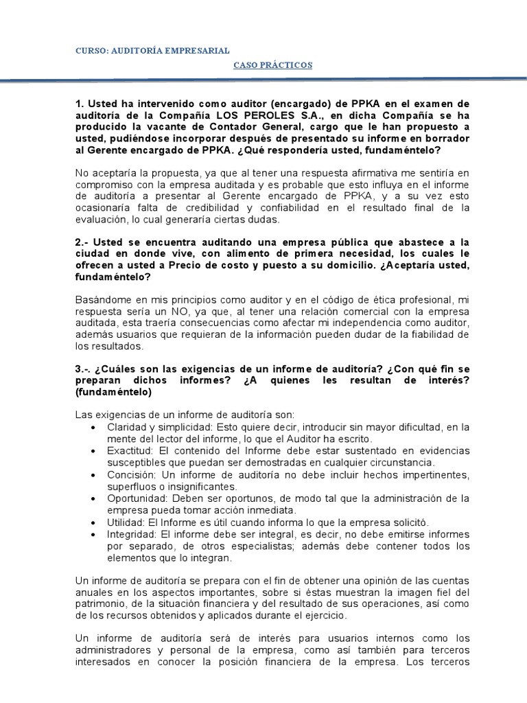 Pcga Examen | PDF | Auditoría | Contralor