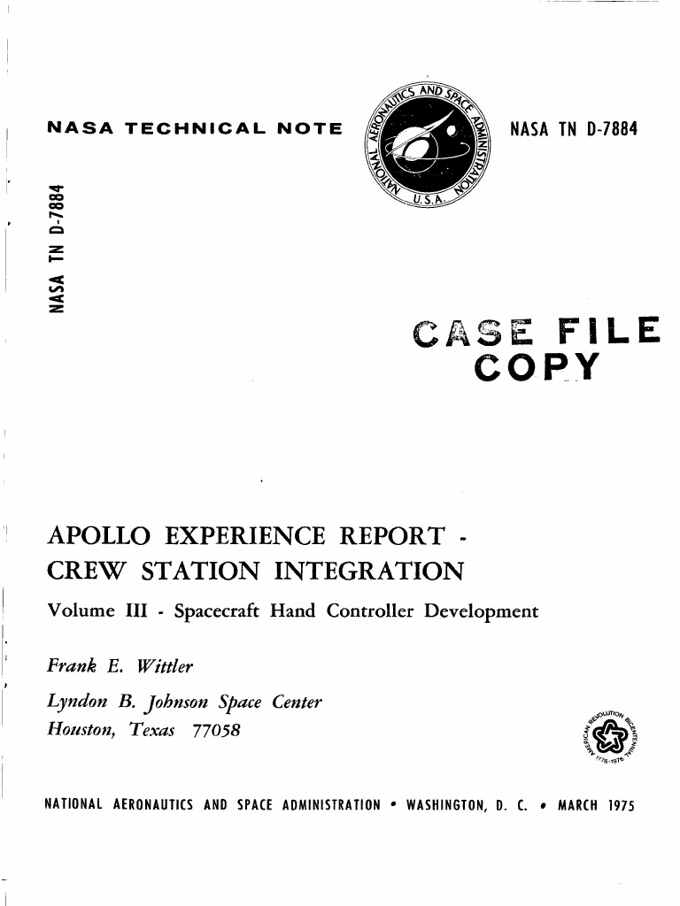 Apollo Hand Controller Development | PDF | Apollo Program | Apollo ...