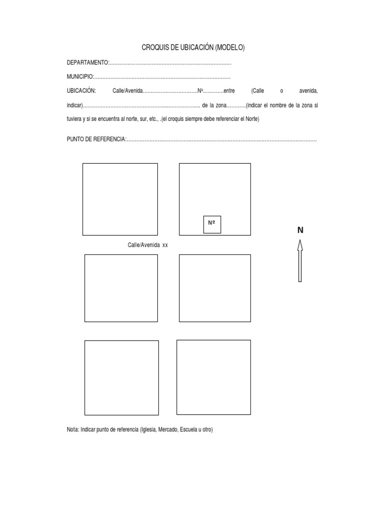 Modelo de Croquis de Ubicacion PDF | PDF