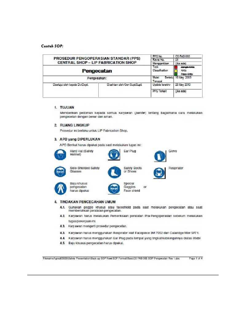 SOP Pengecatan | PDF
