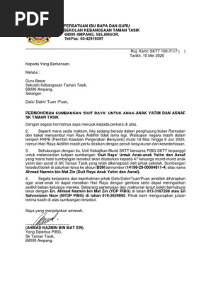 Surat Mohon Sumbangan Anak Yatim Pdf
