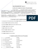 Final English Test: "Basic Ii" 1. Circle The Correct Form of The Verb To Complete Each Sentence. (Use Present Simple)