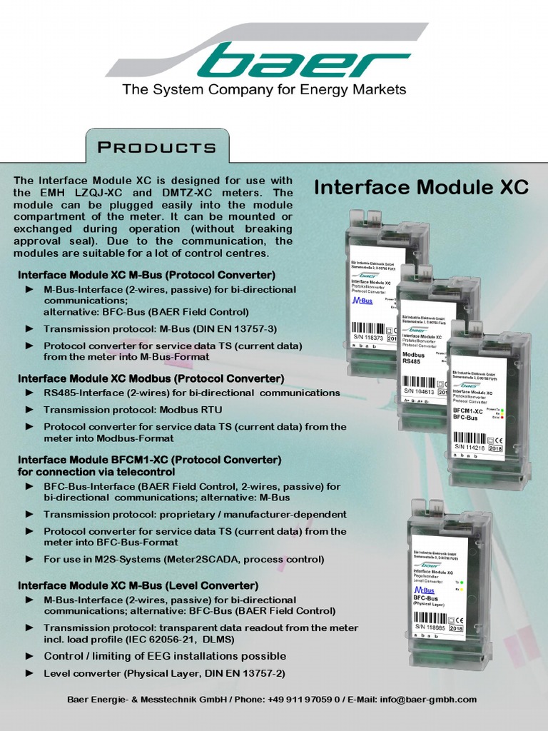 BAERInterface Module XCFlyer en PDF