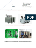 Testing/Erection /commissioning of Any Type of Transformers