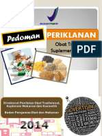 Pedoman Periklanan Obat Tradisional