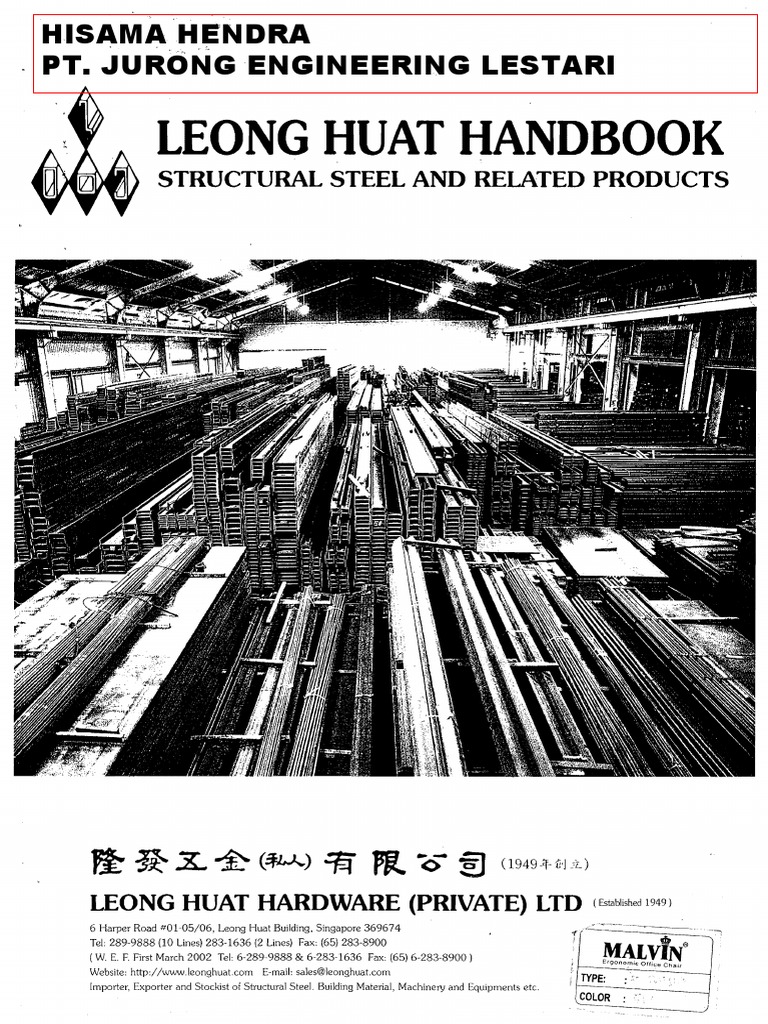 Leong Huat Handbook Structural Steel and Related Products PDF 
