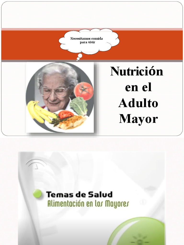 Nutrición en El Adulto Mayor | PDF | Digestión | Dieta